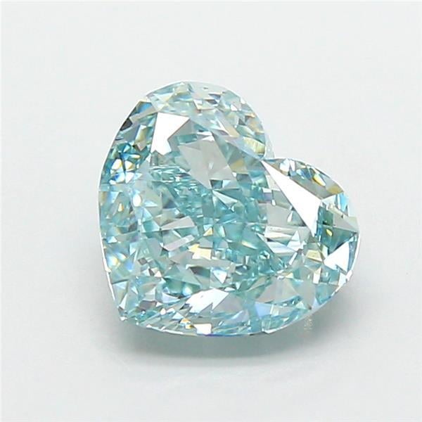 2.02 Ct. Fancy Vivid Green Heart Lab Grown Diamond