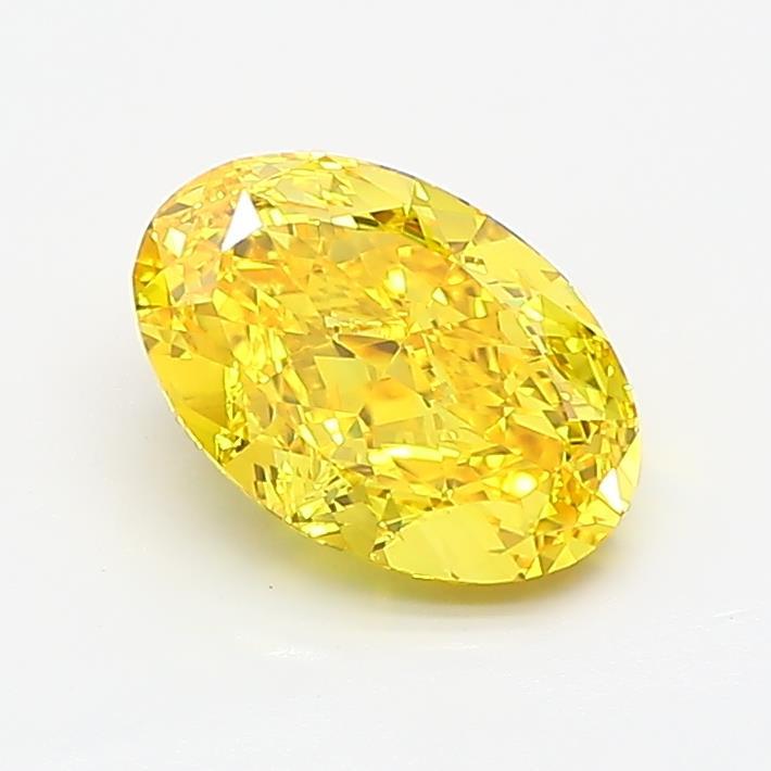 1.40 Ct. Fancy Vivid Yellow Oval Lab Grown Diamond