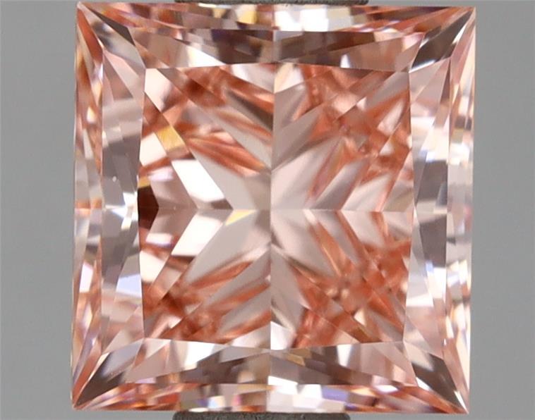 1.66 Ct. Fancy Vivid Pink Princess Lab Grown Diamond
