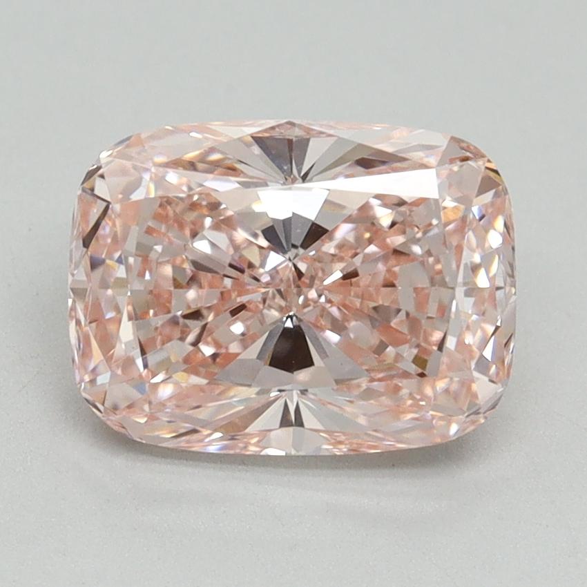 2.15 Ct. Fancy Intense Pink Cushion Lab Grown Diamond