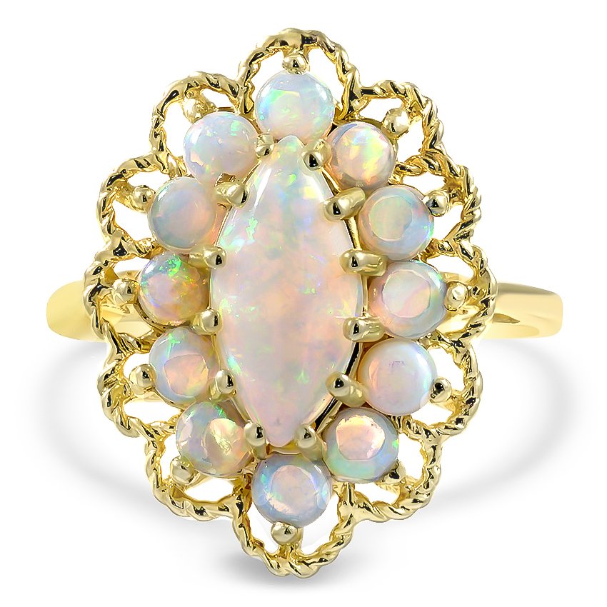 Retro Opal Cocktail Ring