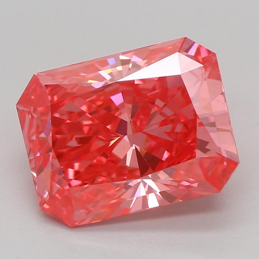 2.08 Ct. Fancy Vivid Pink Radiant Lab Grown Diamond