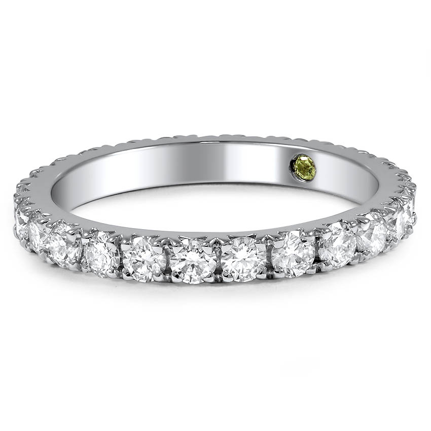 Custom Luxe Anthology Eternity Diamond Ring With Interior Peridot ...