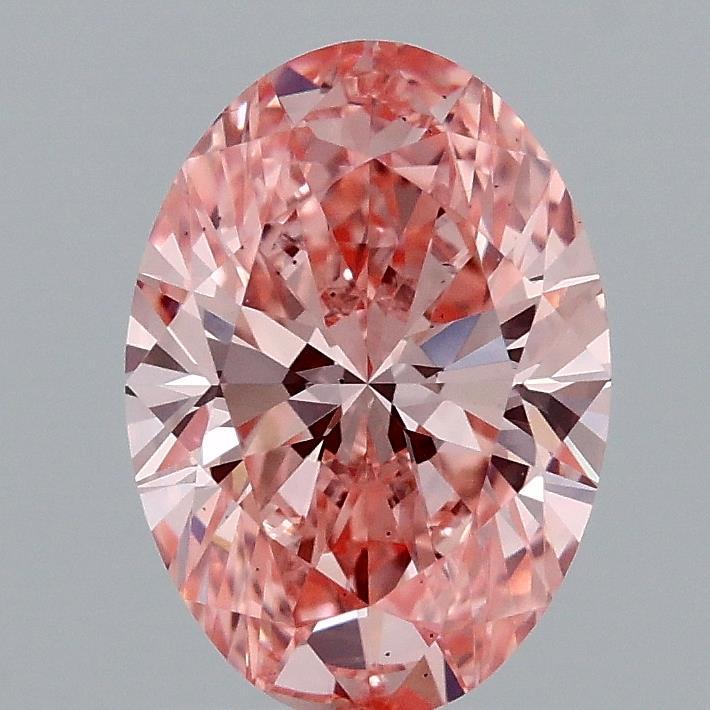 1.65 Ct. Fancy Vivid Pink Oval Lab Grown Diamond