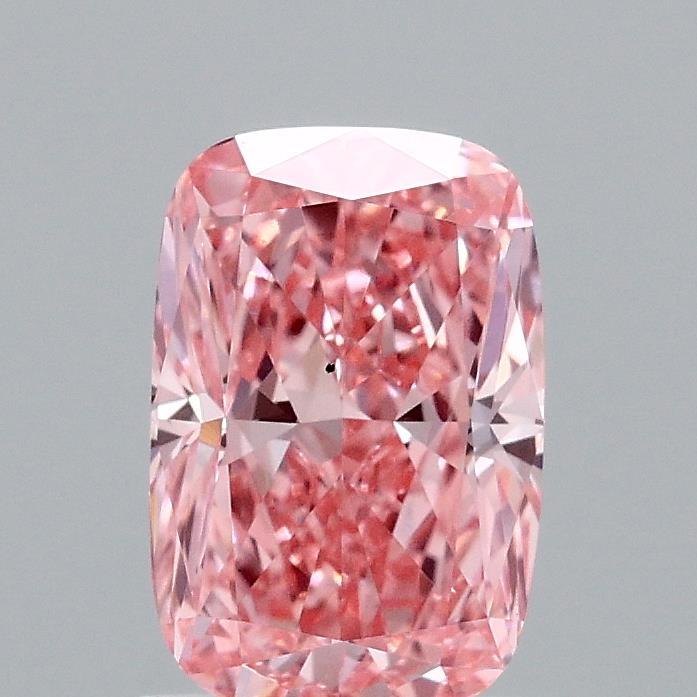 1.30 Ct. Fancy Vivid Pink Cushion Lab Grown Diamond