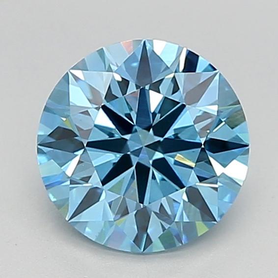 2.0 Ct. Fancy Vivid Blue Round Lab Grown Diamond