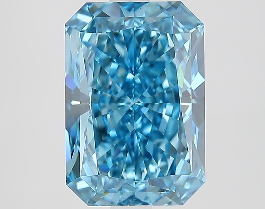 3.41 Ct. Fancy Vivid Blue Radiant Lab Grown Diamond