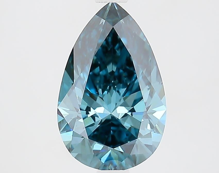 2.08 Ct. Fancy Vivid Blue Pear Lab Grown Diamond