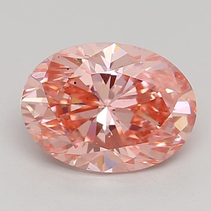 2.73 Ct. Fancy Vivid  Pink Oval Lab Grown Diamond