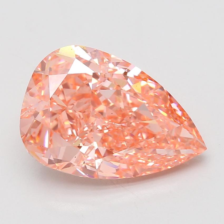 7.49 Ct. Fancy Vivid Pink Pear Lab Grown Diamond