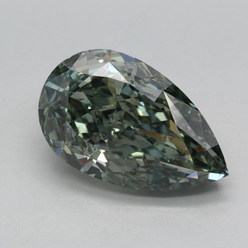 2.36 Ct. Fancy Intense Green Pear Lab Grown Diamond