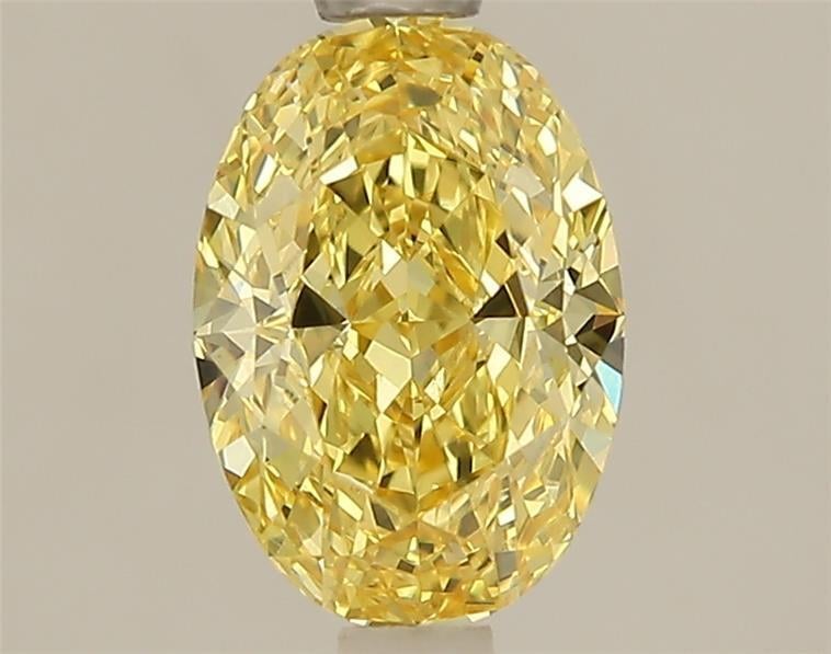 1.54 Ct. Fancy Intense  Yellow Oval Lab Grown Diamond