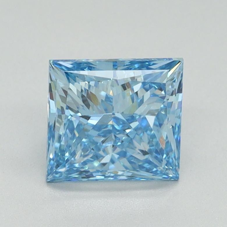 1.31 Ct. Fancy Vivid Blue Princess Lab Grown Diamond