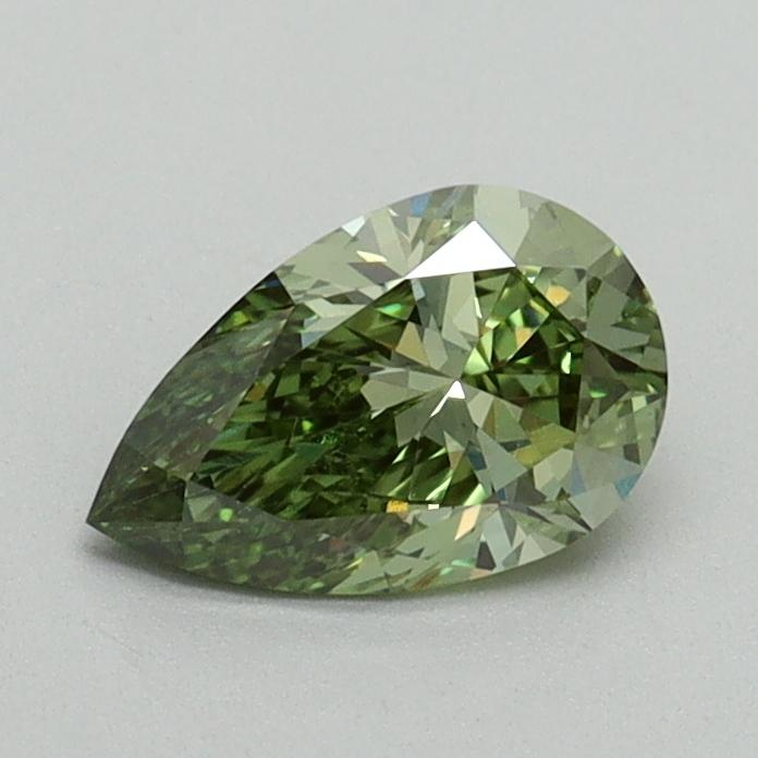 0.62 Ct. Fancy Vivid Green Pear Lab Grown Diamond