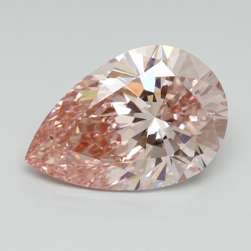 7.05 Ct. Fancy Intense Pink Pear Lab Grown Diamond