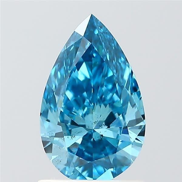 1.01 Ct. Fancy Vivid Blue Pear Lab Grown Diamond