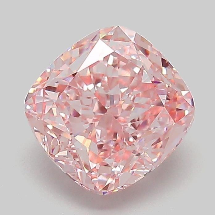 1.92 Ct. Fancy Vivid  Pink Cushion Lab Grown Diamond