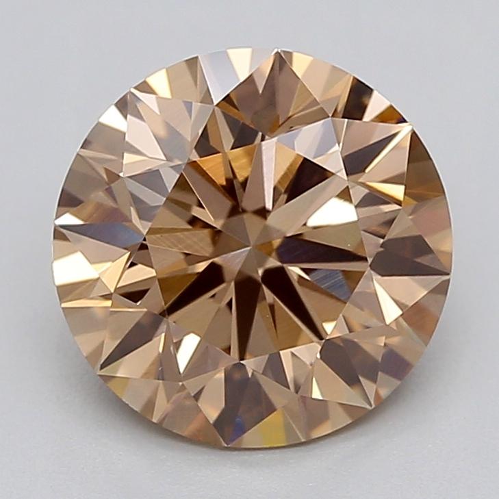 1.79 Ct. Fancy Light  Brown Round Lab Grown Diamond