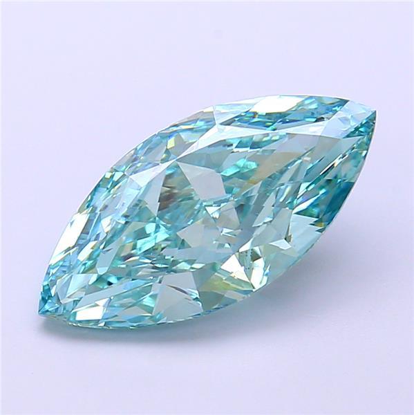 3.51 Ct. Fancy Vivid Green Marquise Lab Grown Diamond
