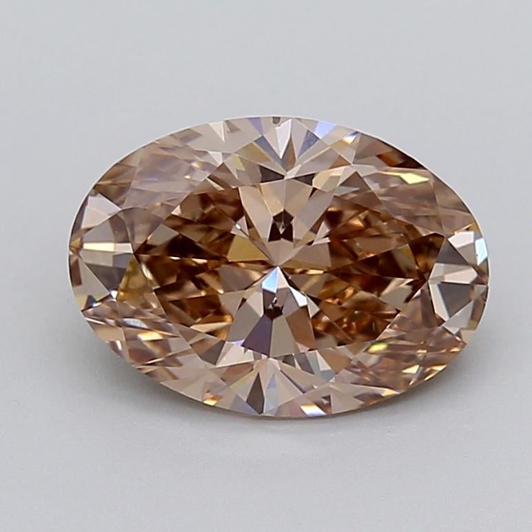 3.05 Ct. Fancy  Brown Oval Lab Grown Diamond