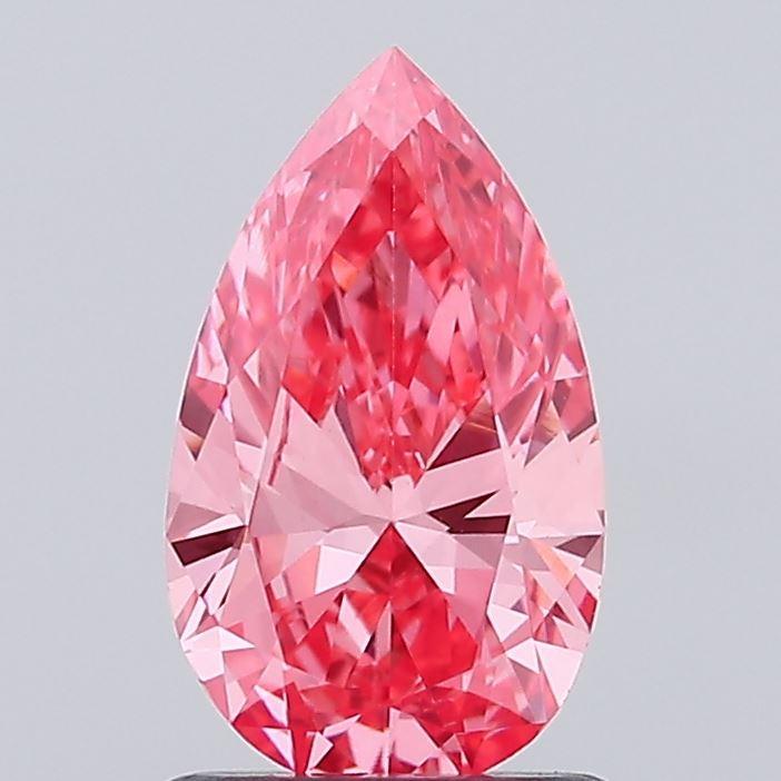 1.09 Ct. Fancy Vivid Pink Pear Lab Grown Diamond