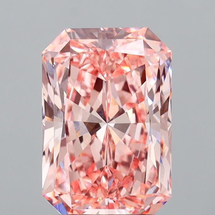 2.40 Ct. Fancy Intense Pink Radiant Lab Grown Diamond