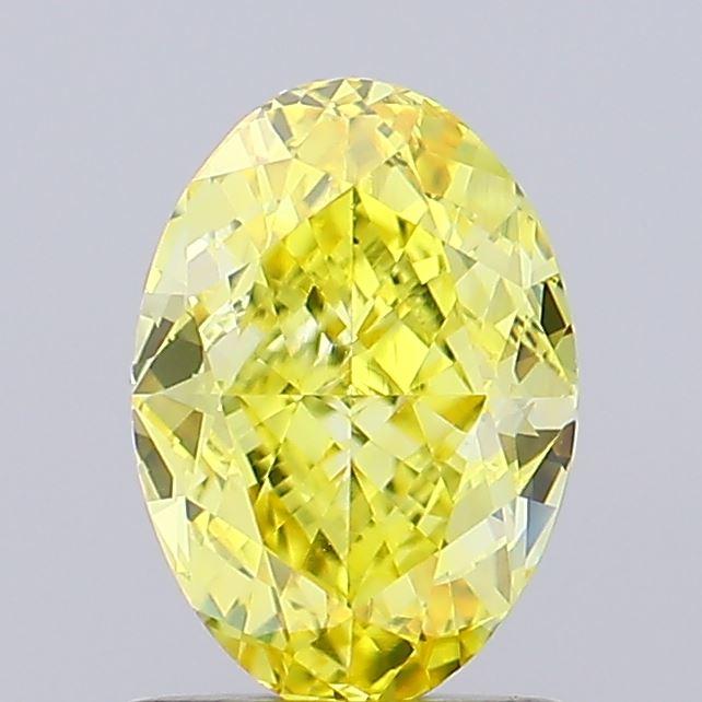 1.18 Ct. Fancy Vivid Yellow Oval Lab Grown Diamond
