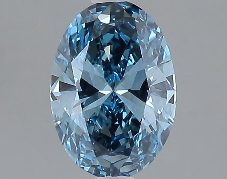 1.09 Ct. Fancy Vivid  Blue Oval Lab Grown Diamond