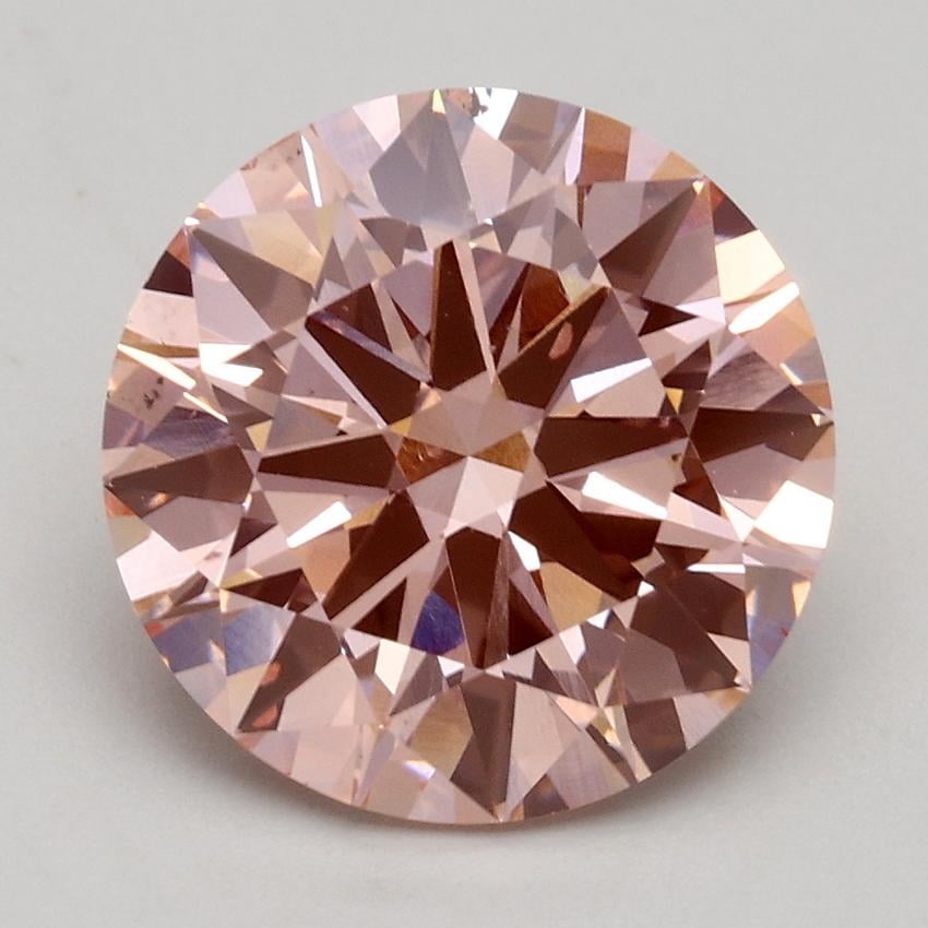 3.14 Ct. Fancy Intense Pink Round Lab Grown Diamond