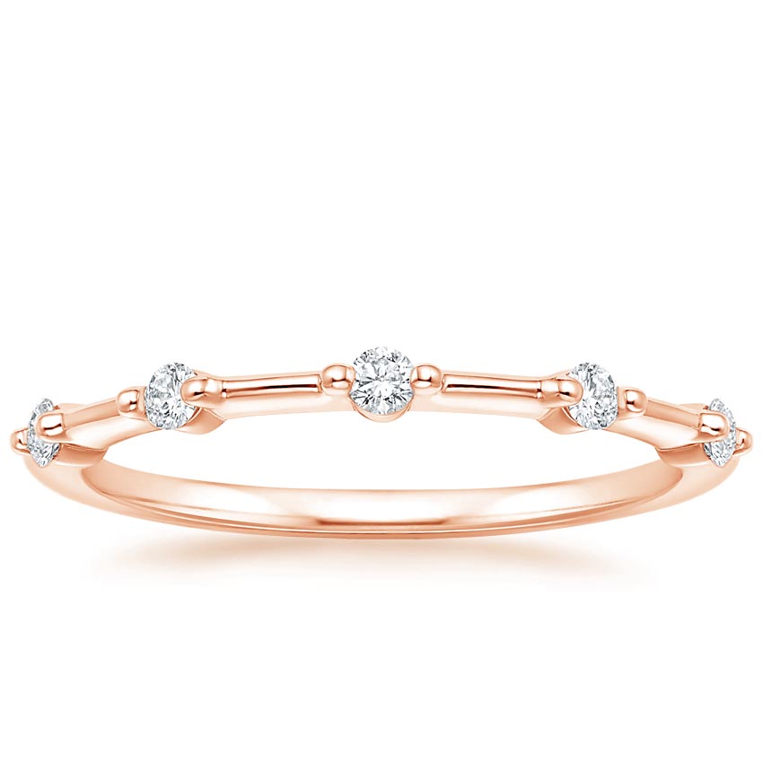 14K Rose Gold Aimee Diamond Ring, large top view