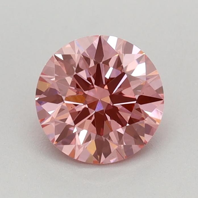 0.59 Ct. Fancy Vivid Pink Round Lab Grown Diamond