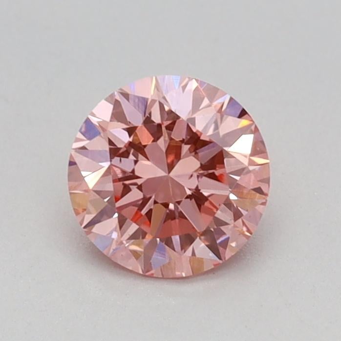 0.47 Ct. Fancy Vivid Pink Round Lab Grown Diamond