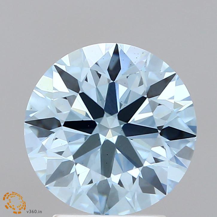 2.89 Ct. Fancy Intense Blue Round Lab Grown Diamond