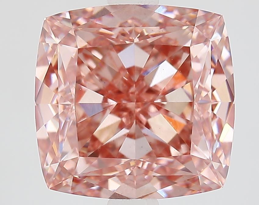3.71 Ct. Fancy Vivid Pink Cushion Lab Grown Diamond