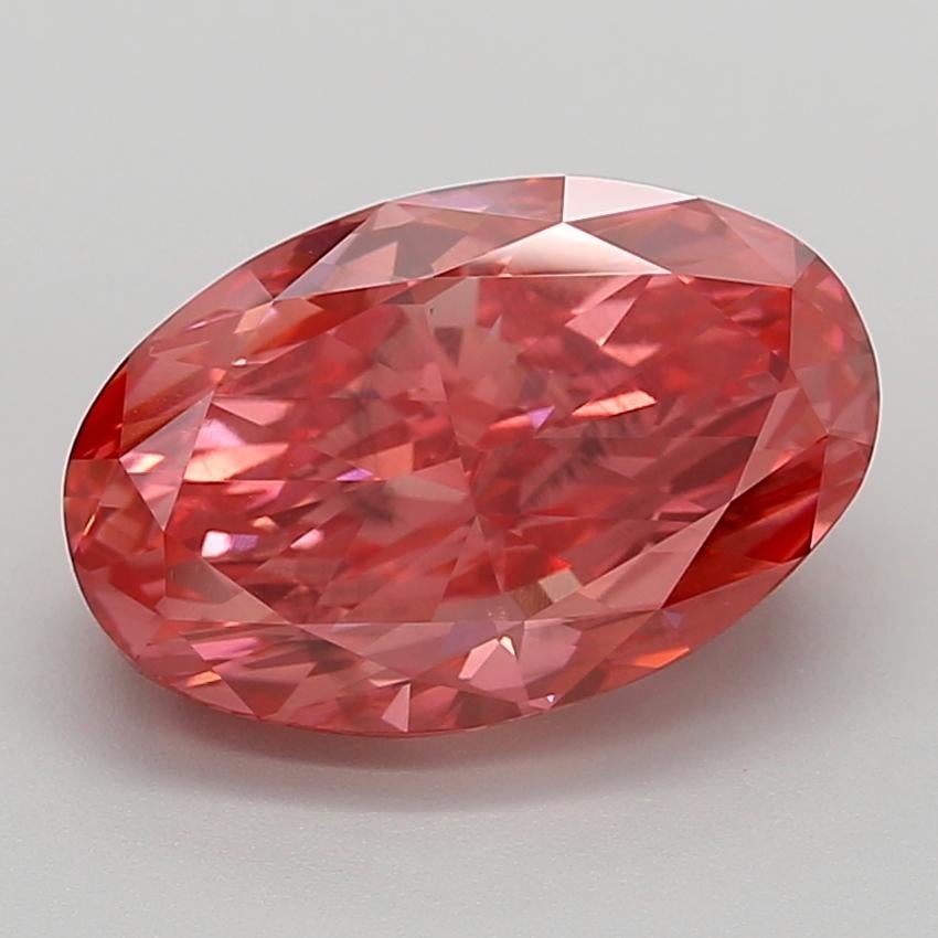 6.05 Ct. Fancy Vivid  Pink Oval Lab Grown Diamond
