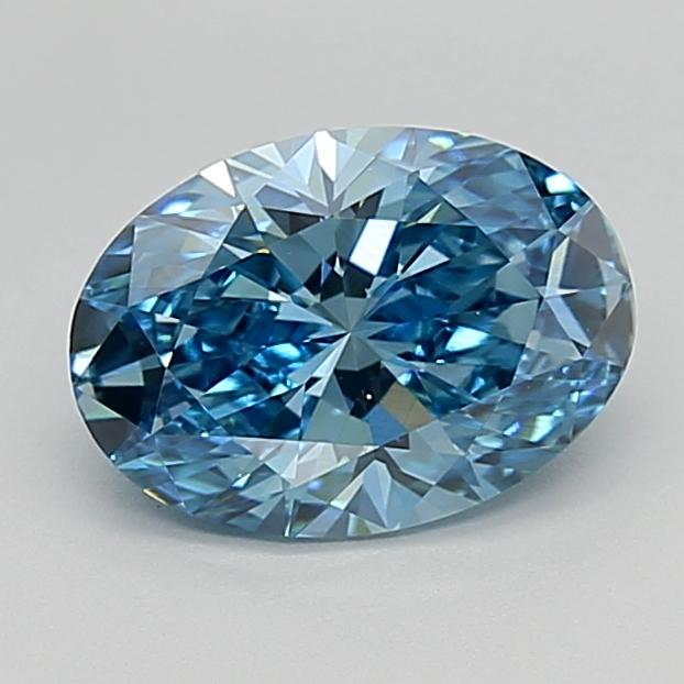 1.84 Ct. Fancy Vivid  Blue Oval Lab Grown Diamond