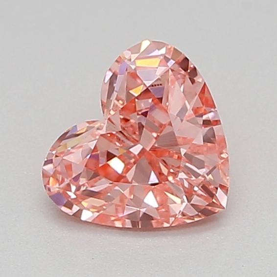 0.42 Ct. Fancy Vivid  Pink Heart Lab Grown Diamond