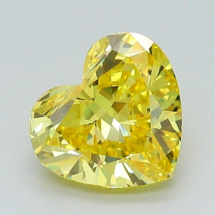 1.51 Ct. Fancy Vivid Yellow Heart Lab Grown Diamond