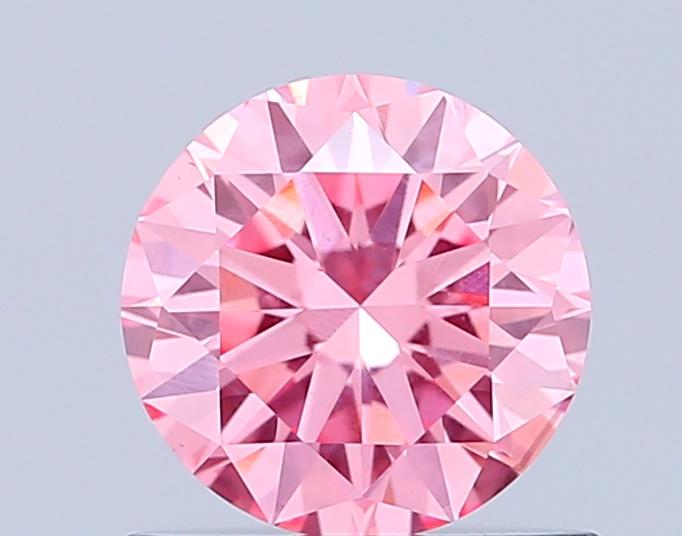 0.71 Ct. Fancy Vivid Pink Round Lab Grown Diamond