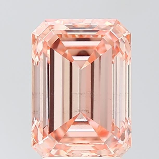 3.00 Ct. Fancy Intense Orangy Pink Emerald Lab Grown Diamond