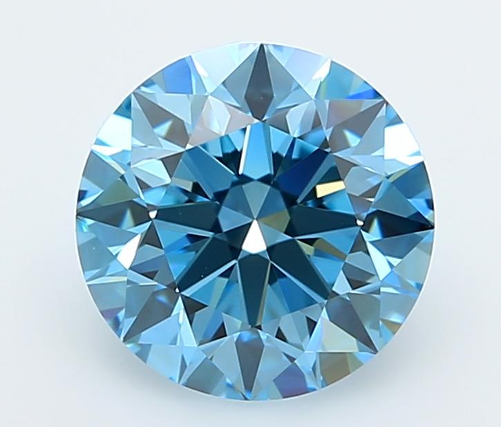 2.05 Ct. Fancy Vivid  Blue Round Lab Grown Diamond
