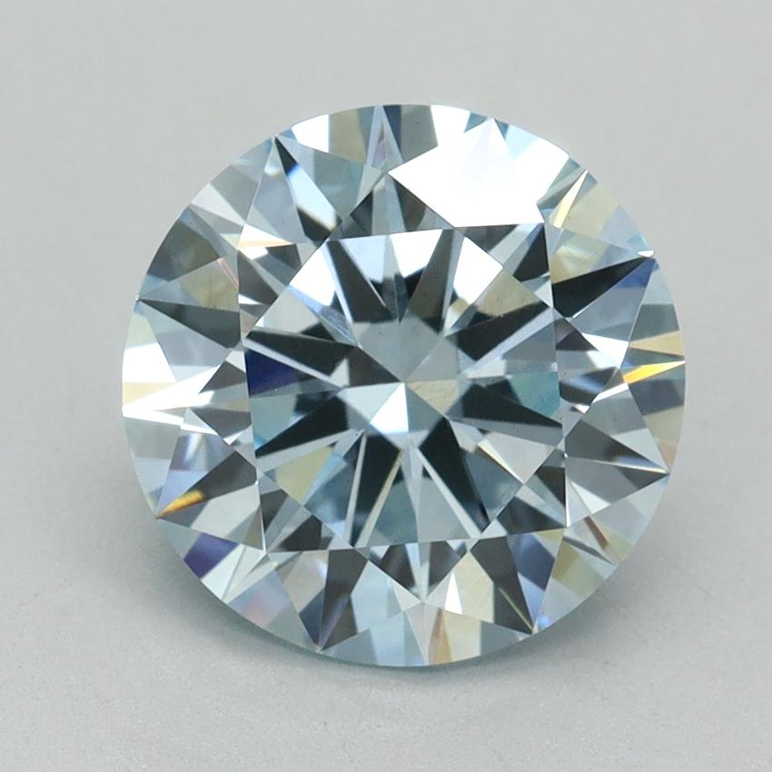 3.07 Ct. Fancy Intense Blue Round Lab Grown Diamond