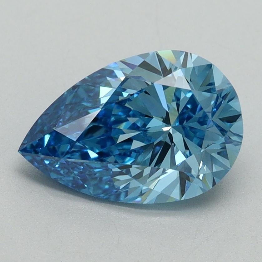 1.68 Ct. Fancy Vivid Blue Pear Lab Grown Diamond