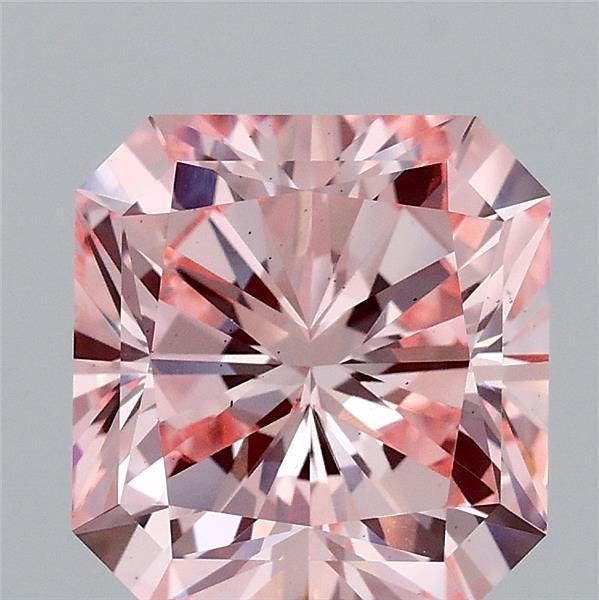 3.11 Ct. Fancy Intense  Pink Radiant Lab Grown Diamond