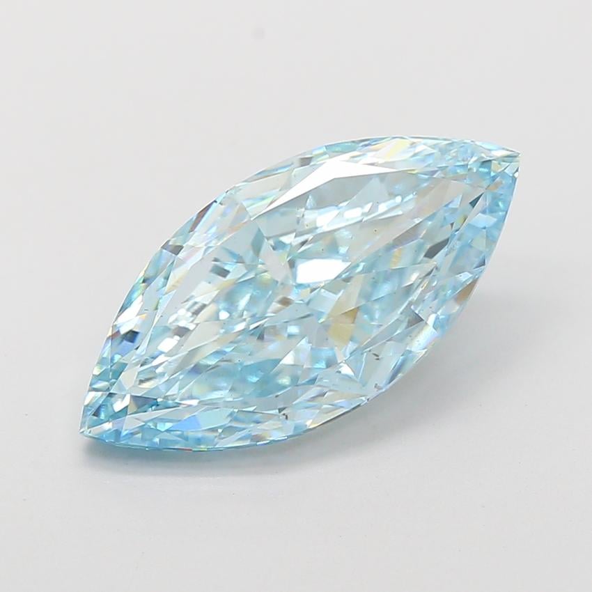 4.00 Ct. Fancy Vivid  Blue Marquise Lab Grown Diamond
