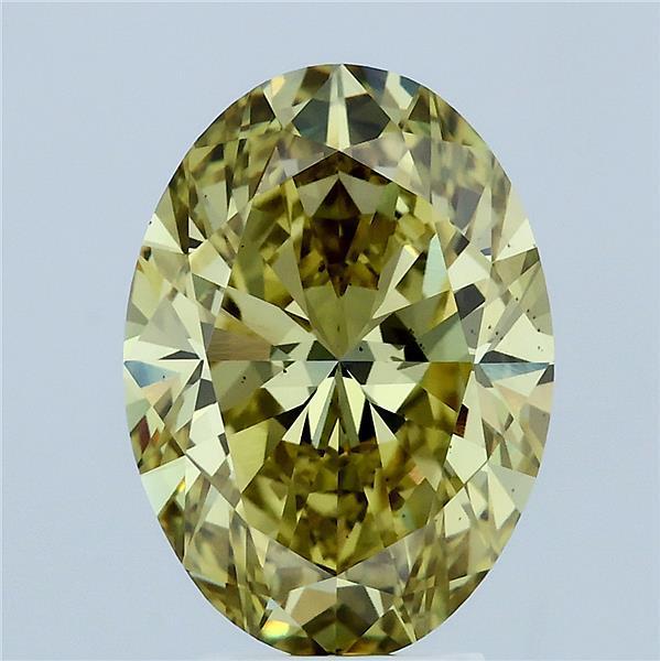 3.91 Ct. Fancy Vivid Yellow Oval Lab Grown Diamond