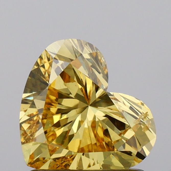 1.12 Ct. Fancy Vivid Yellow Heart Lab Grown Diamond