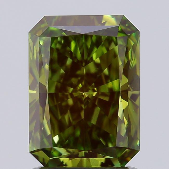 1.52 Ct. Fancy Vivid Green Radiant Lab Grown Diamond