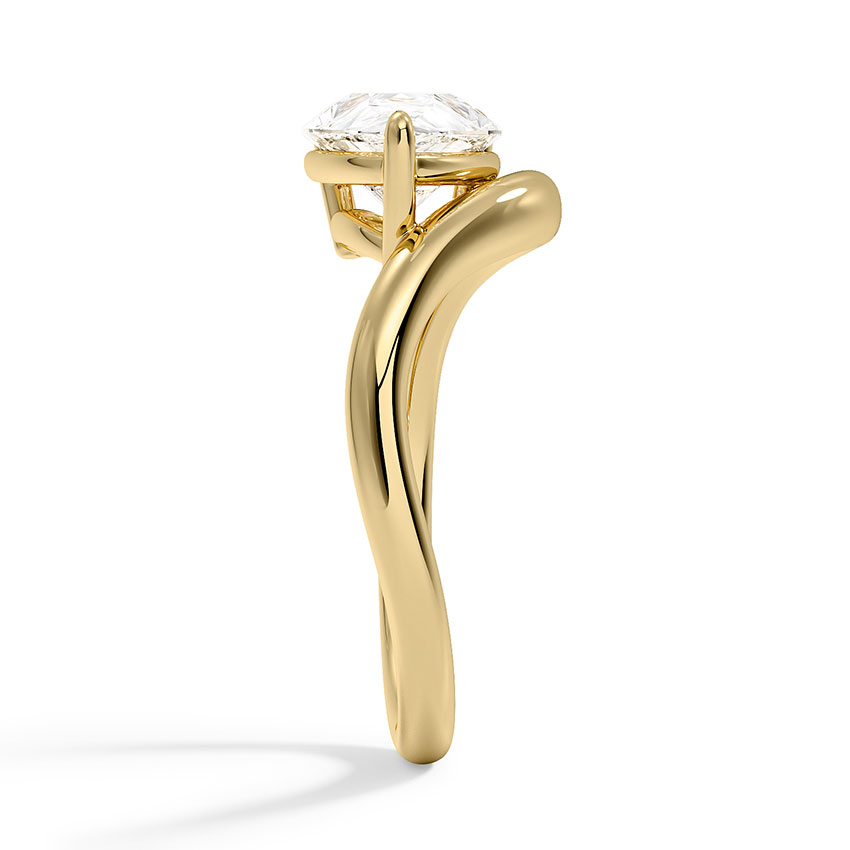 Silhouette Solitaire Ring in 18K Yellow Gold