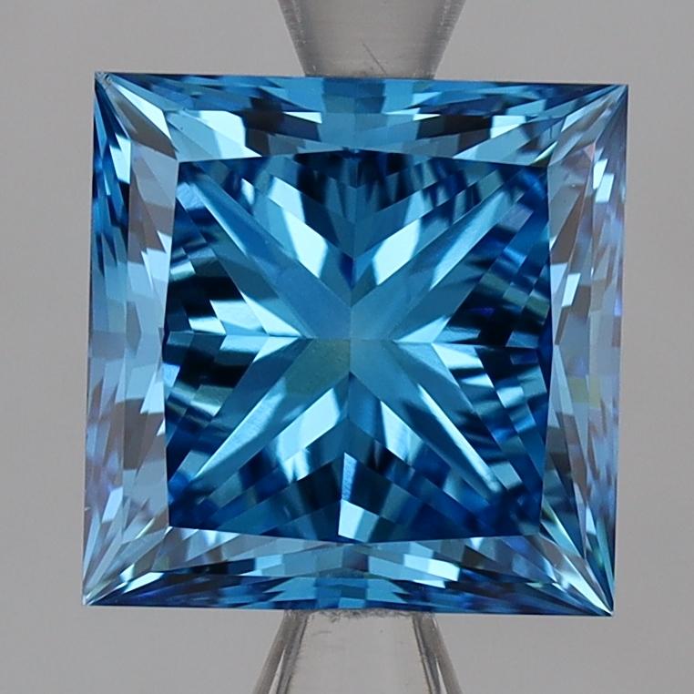 3.05 Ct. Fancy Deep Blue Princess Lab Grown Diamond